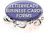 letterhead, business cards and form sample portfolio
