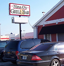 Nina O's Grill & Bar sign