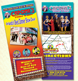 Capone's Dinner & Show brochure design